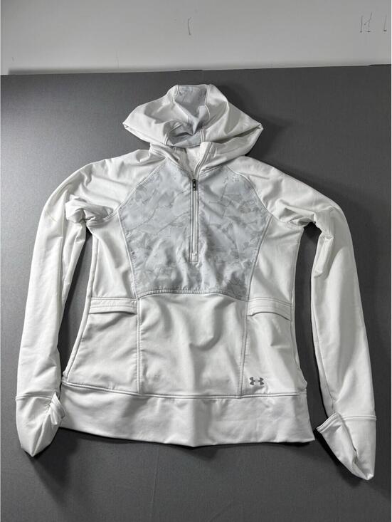 Under Armour Pants - Under Armour Women’s Outrun The Cold 1/2 Zip Hoodie - White- Small